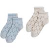 KARL LAGERFELD Donna K/Monogram Short Socks Kentucky Blue/Pristine One size