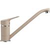 BASIK Miscelatore Cucina Avena Beige Sabbia - Rubinetto Monocomando con Canna Alta Girevole 360° - Effetto Pietra Fragranite, Facile Installazione