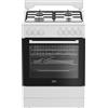 Beko FBST62110DW Cucina Gas ed Elettrica 60x60cm Bianca 4 Fornelli Forno 73L