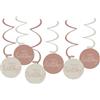 Folat 68706 Decorazione di compleanno Rosa, Crema, Oro champagne - Decorazione da appendere - Crème Rose - 6 pezzi - Una decorazione di compleanno sofisticata e vivace