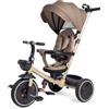 Chicco Gioco Triciclo 4in1, Triciclo evolutivo dai 6 mesi fino ai 4 anni, segue la crescita del bambino, Capote rimovibile, ruote in gomma EVA, maniglia telescopica, facile da piegare, pedali liberi