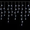 ETTROIT Tenda Luminosa 120 LED, 3Mt, Luce Bianca, Cavo Bianco, IP65, Prolungabile, Effetto Flash , Con fili pendenti a lunghezze alternate (30-70-40-60 cm) per effetto a cascata, ,ghirlanda nataliza