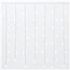 ETTROIT Tenda Luminosa 216 LED, 5M, Luce Bianca, Cavo Bianco, IP65, Prolungabile, Effetto Flash , Con fili a lunghezze alternate (da 3 a 12 cm) per un effetto dinamico