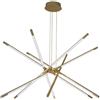 V-TAC VT-7922 Lampadario LED Dimmerabile design moderno con 12 luci tabular 42W a sospensione in Metallo Colore Oro 85*31*120cm 3000K - 15343