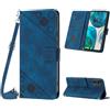 Mo-Beauty Custodia per Motorola Moto G52/G82, PU Pelle Portafoglio Flip Custodia a tracolla [Supporto] [Scomparto per carte] [Chiusura Magnetica] Cover per Moto G52 - Blu