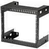 StarTech.com 8U 19 Rack di rete per montaggio a parete a 2 staffe, Rack per dati/AV/IT/apparecchiature informatiche/patch panel con dadi e viti a gabbia, Profondità 30cm -Capacità 61Kg (RK812WALLO)