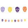 CARNIVAL TOYS Festone halloween teschi messicani in feltro 100 cm