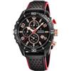 Festina Orologio analogico da uomo con cinturino in pelle, movimento al quarzo, cronografo, calendario, vetro minerale ad alta resistenza, impermeabile fino a 10 ATM, elegante F20519 Chrono Sport