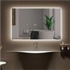 STYLE GLASS Specchio Bagno LED Posteriore SATURNO 100x70 cm, Con LED 4000K, Retroilluminato, Da Parete