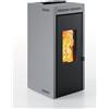 Invicta Stufa pellet idro INVICTA TERAMO 17 PLUS 17.2 kW grigio chiaro