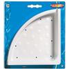 Home 8405301 Angoliera Doccia, Plastica, Bianca, cm 20 x 20 x 4 H
