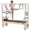 VEVOR Macchina per Riformatore per Pilates, Attrezzatura in Legno per Allenamento Forza con Doppia Resistenza, Scatola, Tavola Salto, per Utenti Avanzati Principianti Palestra, 153 kg,