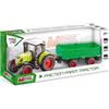 MONDO MONDO-51180 mezzi da Lavoro Motors-Friction Farm Tractor Trailer retrocarica Frizione Pull Back per Bambini-Dimensione 40 Cm-Trattore con rimorchio-51180, Multicolore, 51180