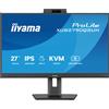 iiyama ProLite XUB2790QSUH-B2 Monitor IPS da 27 con fotocamera Windows Hello integrata, microfono e dock USB-C