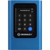 Kingston Hard Disk Esterno 960 GB Blu con Touch Screen e Criptaggio Hardware