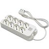 FANTON 47440 ciabatta Multipresa OMEGA 4+4 prese bivalenti 16A - cavo 1,5 m. - spina a squadra grande italiana - interruttore bipolare luminoso made in italy