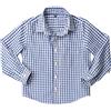 TR Martha Camicia per Bambino in Blu, Camicia a Quadri per Ragazzo, in Cotone, a Maniche Lunghe, Blu 92-140, Blu, 140