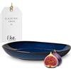 Villeroy & Boch Ciotola Piana Lave Bleu, 28 x 27 x 4,3 cm, Scodella in Terracotta per Contorni e Portate Grandi, Lavabile in Lavastoviglie e a Microonde