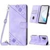 Mo-Beauty Custodia per Samsung Galaxy Note 10+ / Note 10 Plus, PU Pelle Portafoglio Flip Custodia a tracolla [Supporto] [Scomparto per carte] [Chiusura Magnetica] Cover per Samsung Note 10+ - Viola