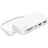 Belkin Hub USB C 6 in 1, docking station posteriore iMac 24,lettore di schede SD e microSD, Gigabit Ethernet, 2 porte USB A e porta USB C per trasferimenti dati veloci e periferiche,INC011btWH