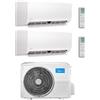 Midea Condizionatore Climatizzatore Midea Dual Split Inverter R-32 Xtreme Pro Green 9000+12000 BTU Con M2OH-14HFN8-Q Wi-Fi Incluso