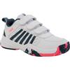 K-Swiss Court Express 2 Strap, Scarpe da Tennis, White Stargazer Neon Blaze, 32 EU