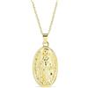Bling Jewelry Medaglione Religioso Cristiano Ovale Con Immagine Della Vergine Di Guadalupe Collana Con Pendente Per Donne E Adolescenti Placcata In Oro Giallo Bordo Tagliato A Diamante In Ottone
