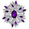 Bling Jewelry Moda Grande Dichiarazione Stile Vintage Simulato Gemstone Sciarpa Fiore Art Deco Spilla Per Le Donne
