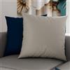 PETTI Artigiani Italiani - Coppia di Federe Cuscino 40x40 cm in Microfibra, Cuscini Arredo Camera da Letto, Divano, Set 2 Fodere Copricuscino, Federa Double Face Grigio e Blu