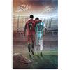 fhzang Poster su tela di Messi Ronaldo, senza cornice: 30 x 45 cm