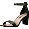 NINE WEST FOOTWEAR Women's Pruce Heeled Sandal, Black, 3 UK