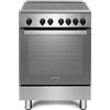 Ⓜ️🔵🔵🔵 De Longhi DMX 64 VL - Cucina INOX, piano cottura in vetroceramica con 4 piastre radianti , forno elettrico multifunzione, MADE IN ITALY 🇮🇹, Classe A
