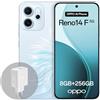 OPPO Reno14 F 5G 8+256GB, Smartphone Android Sbloccato AI, Display 6,57 120Hz AMOLED, Fotocamera AI 50+32MP, Batteria 6000mAh, Resistenza all'acqua IP69, Opal Blue (Include Caricatore 45W SUPERVOOC)
