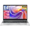 NOTODD PC Portatile Win11 Computer Portatile Notebook 14 Pollici 6GB 256GB Estensioni SSD 1TB, Laptop Celeron N4020 fino a 2.8GHz, 5000mAh 2.4/5G WiFi 1080FHD BT4.2 USB3.0 Tastiera Italiana Membrana-Argenteo