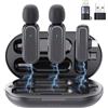voijump Microfono Wireless per iPhone/Android/iPad - Microfono Lavalier con Custodia di Ricarica 42H, Riduzione Rumore, 65FT Portata - Mini Microfono per Video Social, YouTube, TikTok, Vlog, Live