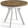 AlpiMeble Tavolo da Pranzo Rotondo Allungabile EVO - Tavolo Sala da Pranzo Allungabile - Piano in laminato da 36 mm - Gambe in Faggio - Diametro da 100 cm a 200 cm Lefkas