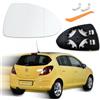 Cluthone Vetro Specchio Retrovisore Destro Sostituzione per Opel Corsa D 07.2006-08.2014 Corsa E 09.2014-06.2019 Riscaldabile Lente Specchietto Esterno con Piastra di Supporto e Accessori