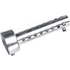LATRAT Silenziatore universale per marmitta moto, inserto silenziatore, silenziatore per scarico rimovibile universale per moto, 60 mm, Argento