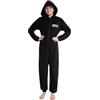 One Piece Pigiama Intero Bambino - Pigiamone in Pile Caldo 7-14 Anni - Pigiami Interi Bambini con Cappuccio Anime Gadget Regalo (Nero, 11-12 Anni)