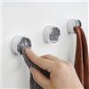 HOPAISH Set di 3 porta-strofinacci adesivi rotondi per bagno da incollare alla parete, supporto da cucina con ventosa per asciugamani, stracci, guanti, borse, non è necessario forare