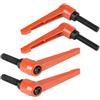 efuturetime 4 Pcs Maniglie a Leva di Serraggio M10-40mm Maniglia a Ripresa di Boccaggio Regolabile in Acciaio al Carbonio Arancione