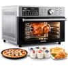 OIMIS Friggitrice ad aria calda XXL 1800W, fornetto elettrico con ventilazione, forno elettrico per pizza 21 in 1 con timer, Dual Cook, friggitrice ad aria, grigliatura e cottura al forno