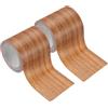 PATIKIL 2 Pezzi Pellicole Adesive Legno Autoadesivo 4,57M x 5,7cm Carta Adesiva Mobili Legno Riparazione Pellicola Autoadesiva Effetto per Pavimenti Porte Sedie Armadi, Quercia Arancione