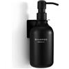 MaisoNovo Dispenser Per Shampoo E Balsamo - Dispenser Per Sapone Da Doccia Con Montaggio A Parete - Set Da 1 Flaconi In Plastica Nera Da 500 ml Con Pompe Nere - 1 Scomparti Senza Foratura