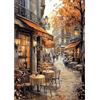 NEWENMO 5D Caffè di Parigi Diamond Painting Adulti Pittura Diamante Kits | Strada Pittura Diamante Kit Completo,DIY Diamond Art Kits,Diamond Painting Set per Decorazione Casa e Regalo 30x40cm