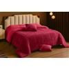 Viterbo Biancheria Piumone Trapunta In Morbido E Soffice Coral Cinigliata Double Face Con 2 Cuscini Made In Italy (Bordeaux/Rosso, Matrimoniale, (260x260CM))