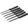 Fiskars Kaimano ACC0553 Coltelli Bistecca, Acciaio Inossidabile, Nero, 6 unità