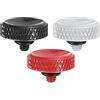 PATIKIL Otturatore Rilascio Pulsante, 3pz Morbido Otturatore Rilascio Pulsante Pure Rame Fotocamera Otturatore Pulsante Scolpito, Rosso Argento Nero