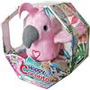 MAGGIO Happy Cocorito, Peluche parlante interattivo con suoni, canzoni e ali che si muovono - Pappagallo peluche con bracciale a scatto, per bambini 3+ (Rosa)