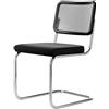 THONET sedia a slitta S 32 SPVN con seduta imbottita e schienale in tessuto a rete - S 32 SPVN TESSUTO I